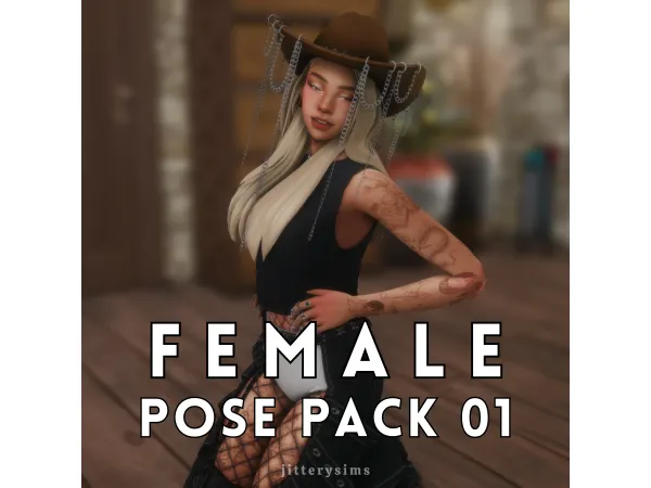 Mix Female Model Pose Pack 01 by jitterysims - The Sims 4 Custom Content