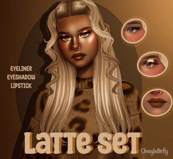 Maxis Match Latte set by simsfinds - The Sims 4 Custom Content