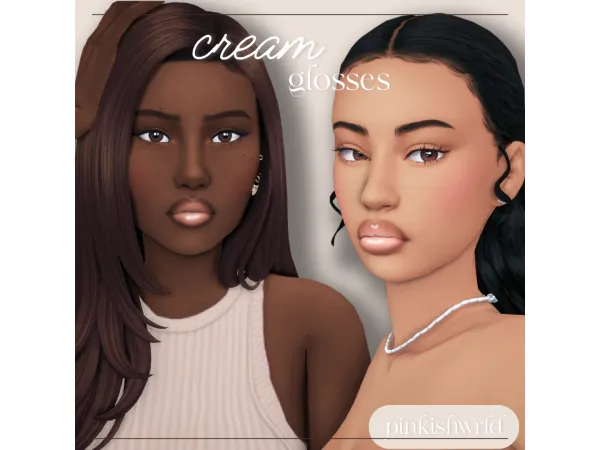 Maxis Match cream glosses by pinkishwrld by PinkishWrld - The Sims 4 Custom Content