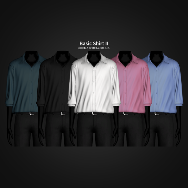 Alpha Basic Shirt II by simsfinds - The Sims 4 Custom Content