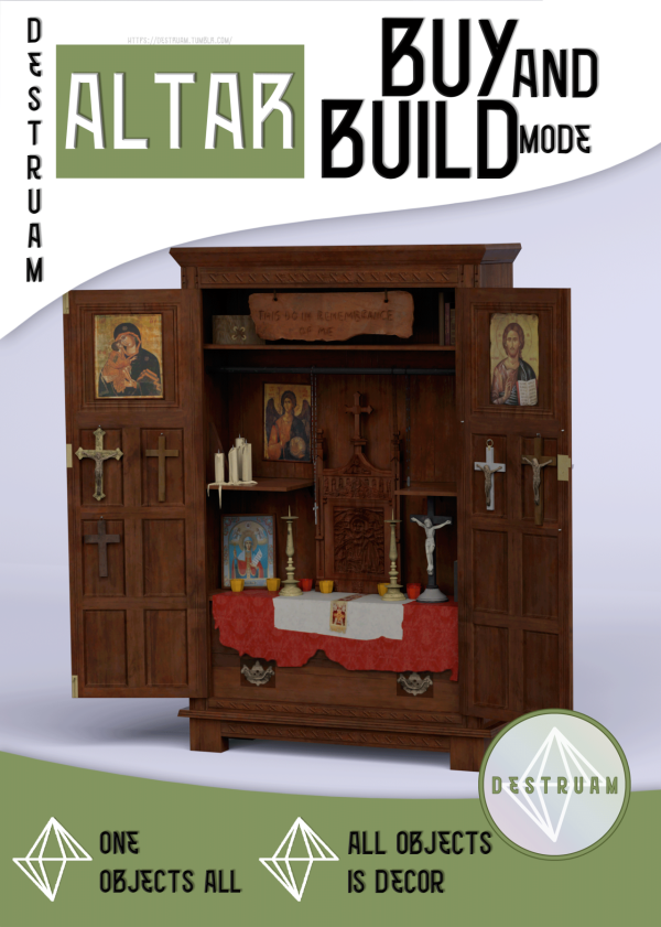 Alpha Altar by simsfinds - The Sims 4 Custom Content