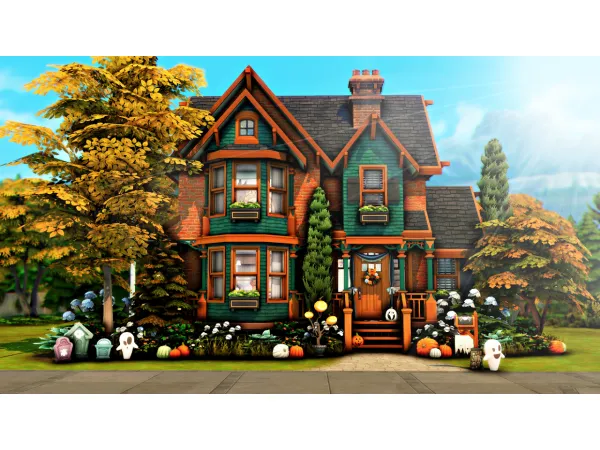 Maxis Match Halloween Family Home - The Sims 4 Custom Content