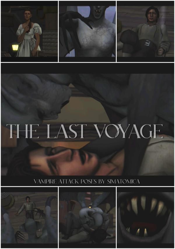 Mix The Last Voyage Vampire Attack Poses by simsfinds - The Sims 4 Custom Content