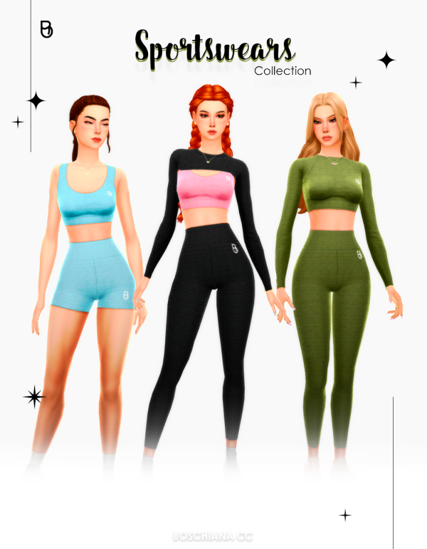 Maxis Match SPORTSWEAR COLLECTION by simsfinds - The Sims 4 Custom Content