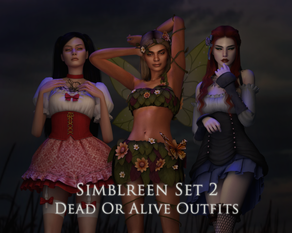 Alpha Simblreen Set 2 by simsfinds - The Sims 4 Custom Content