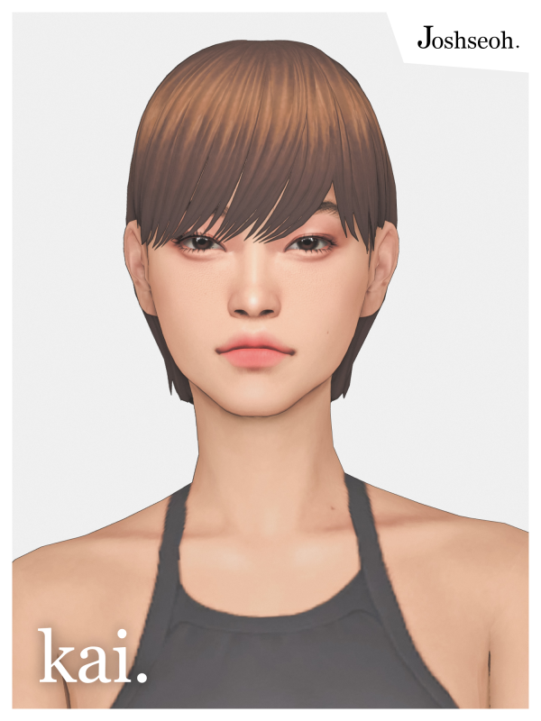 Maxis Match Kai Hair (Hair Commission) (jo_se_oh joshseoh) by simsfinds - The Sims 4 Custom Content