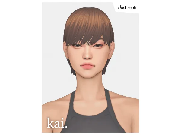 Maxis Match Kai Hair (Hair Commission) (jo_se_oh joshseoh) by Josh - The Sims 4 Custom Content