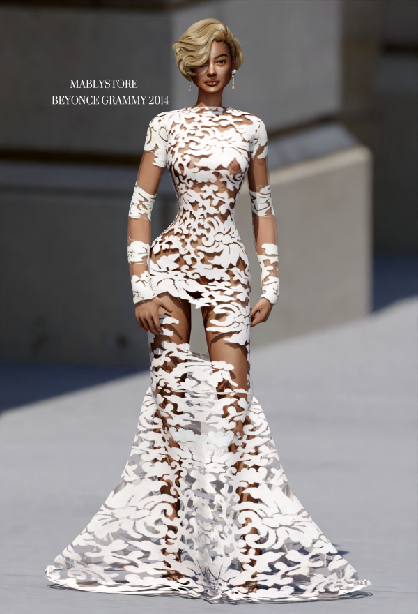 Alpha GRAMMY BEYONCE 2014 by simsfinds - The Sims 4 Custom Content
