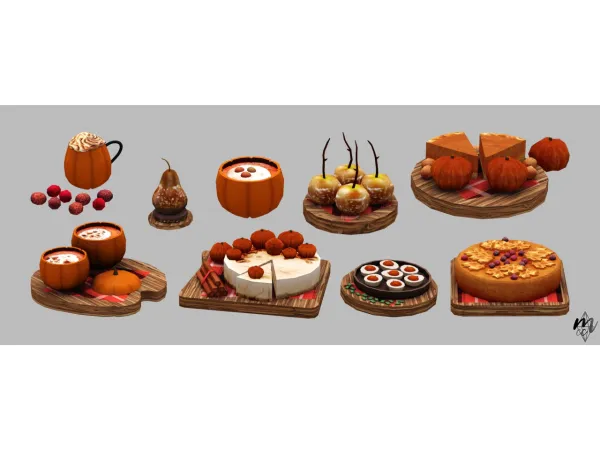 Soloriya Evelyn Food Set - The Sims 3 Custom Content