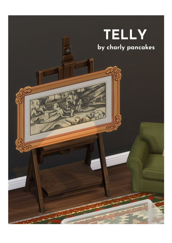 Maxis Match telly art frame tv download by simsfinds - The Sims 4 Custom Content