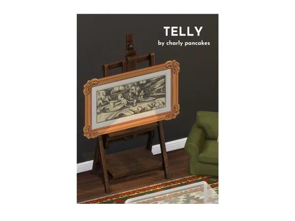 Maxis Match telly art frame tv download by Charly Pancakes - The Sims 4 Custom Content