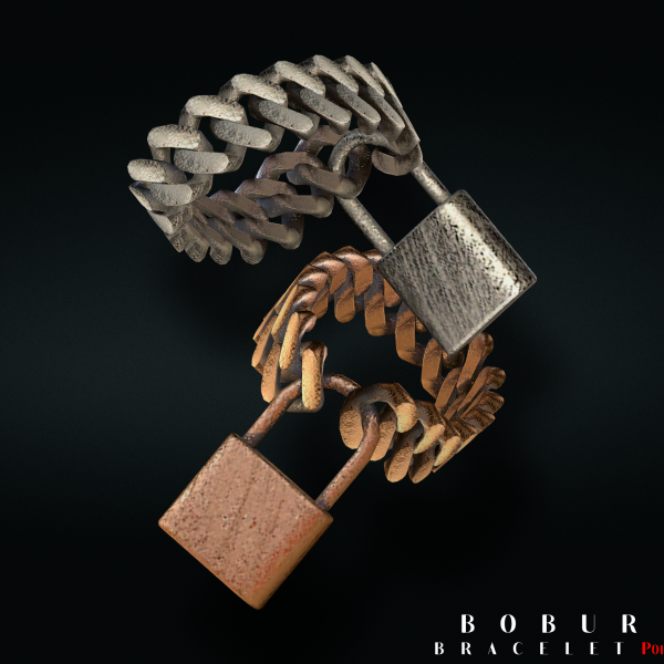 Alpha Chain bracelet with lock by bobur - The Sims 4 Custom Content