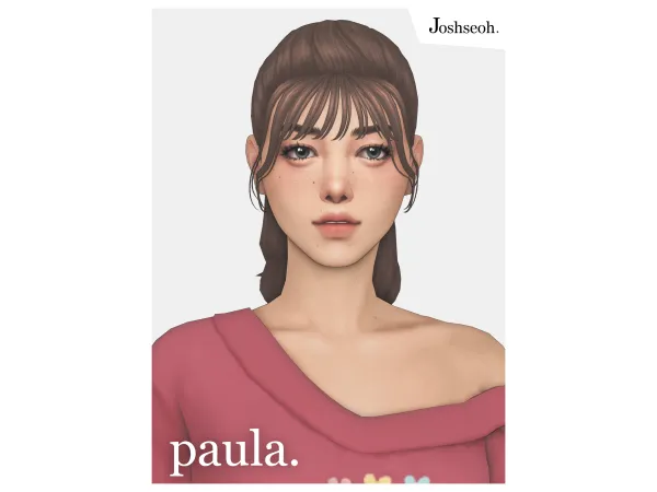 Maxis Match Paula Hair (Hair Commission) (jo_se_oh joshseoh) by Josh - The Sims 4 Custom Content