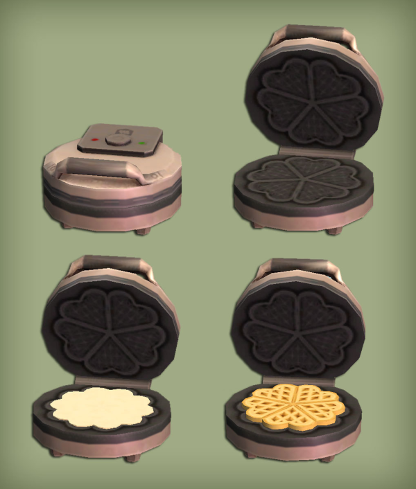 ChowBellaHeart Waffle Maker Functional for by simsfinds - The Sims 2 Custom Content