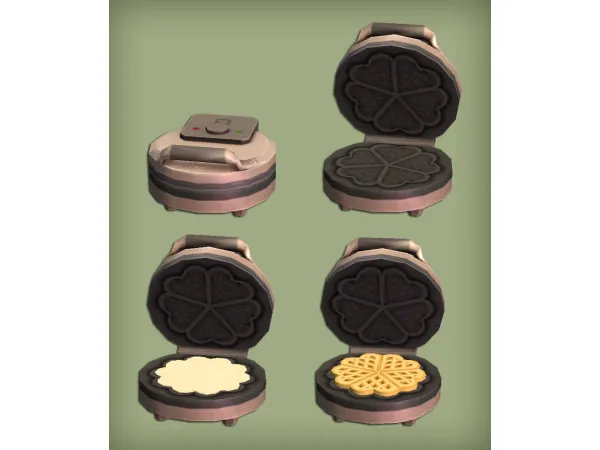 ChowBellaHeart Waffle Maker Functional for - The Sims 2 Custom Content