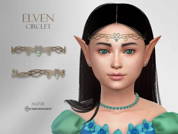 Alpha Elven Circlet Child - The Sims 4 Custom Content