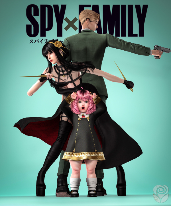 Mix [ROSELIPA] SPY FAMILY POSE by simsfinds - The Sims 4 Custom Content