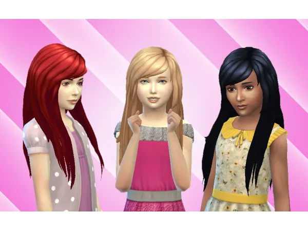 Maxis Match Cute Hair for Girls by Kiara Zurk - The Sims 4 Custom Content