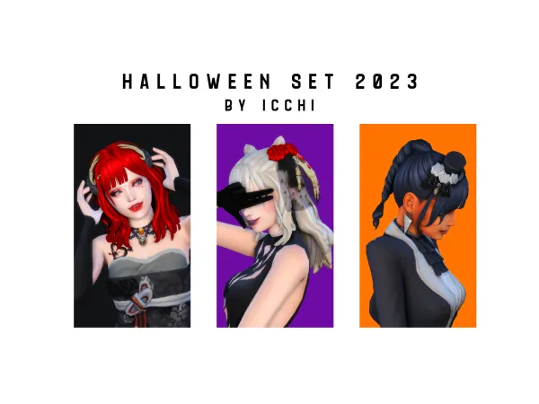 Maxis Match Halloween set 2023 by icchi - The Sims 4 Custom Content
