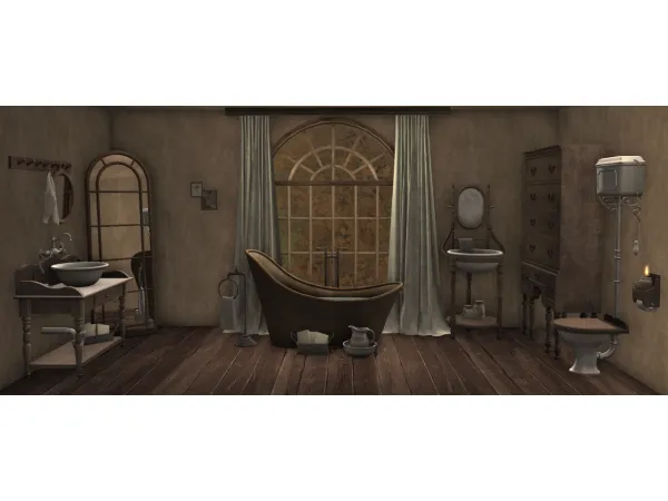 4t2 KHD Linen Bathroom Set - The Sims 2 Custom Content
