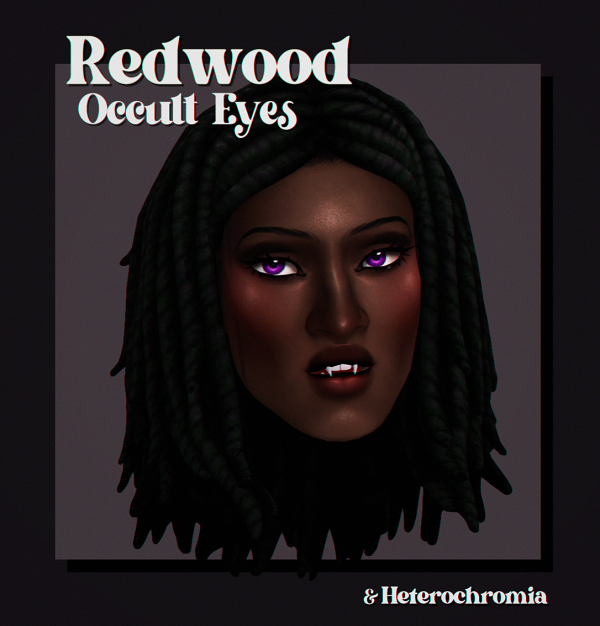 Maxis Match Redwood Eyes Occult Defaults by simsfinds - The Sims 4 Custom Content