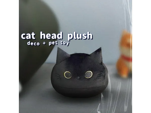 Cat Head Plush - Deco & Pet Toy by drosims