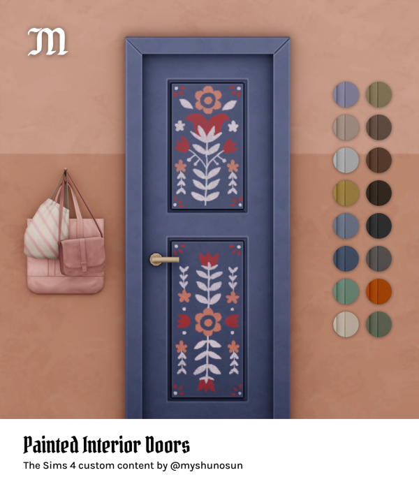 Maxis Match Painted Interior Doors by simsfinds - The Sims 4 Custom Content