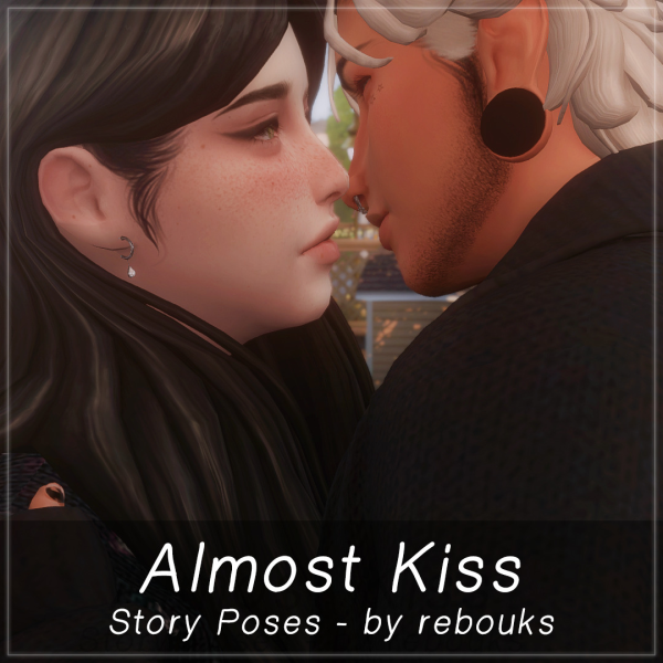 Mix Story Poses Almost Kiss by simsfinds - The Sims 4 Custom Content