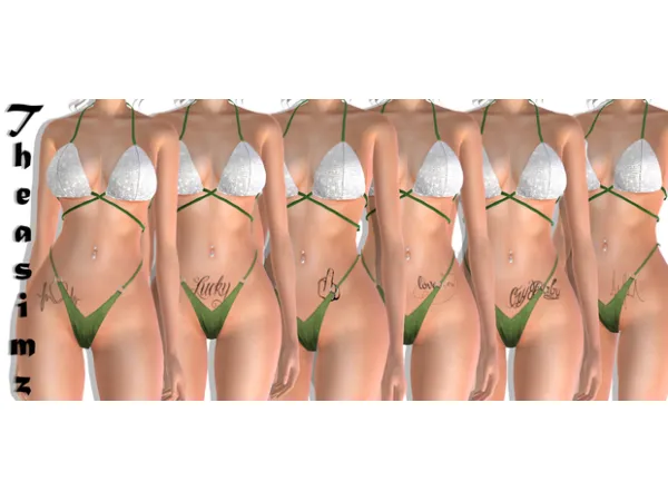 Mix Belly tattoos - The Sims 4 Custom Content