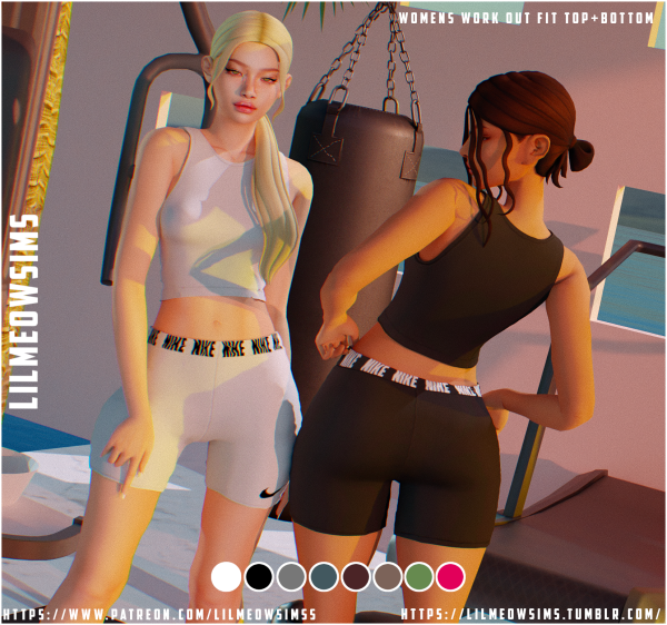Alpha Work Out Outfit by simsfinds - The Sims 4 Custom Content