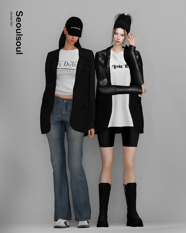 Alpha SIMS4 Jacket Set by simsfinds - The Sims 4 Custom Content
