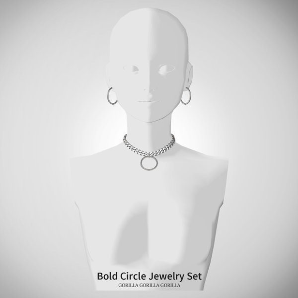 Alpha Bold Circle Jewelry Set by simsfinds - The Sims 4 Custom Content