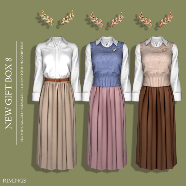 Alpha [RIMINGS] NEW GIFT BOX 8 by simsfinds - The Sims 4 Custom Content