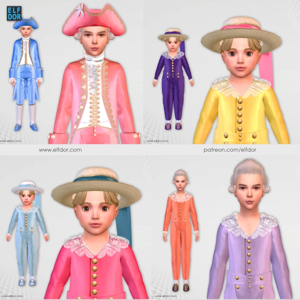 Alpha 2023 October 1 Opulence Set For Boys by elfdor - The Sims 4 Custom Content
