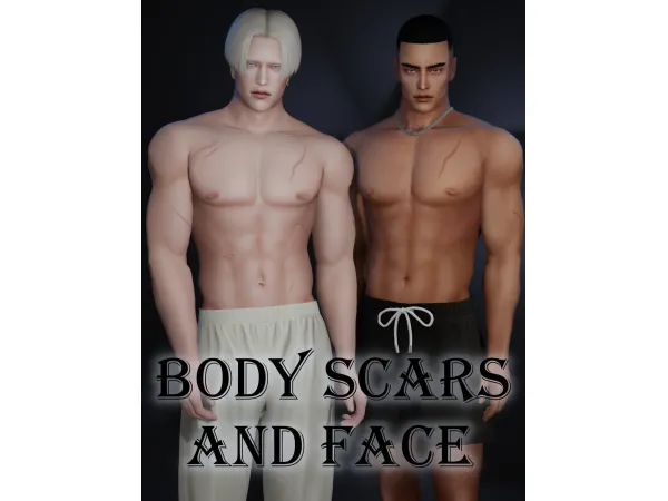 Alpha BodyScars and Face by Alisasourr - The Sims 4 Custom Content