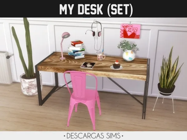 Alpha My Desk - The Sims 4 Custom Content