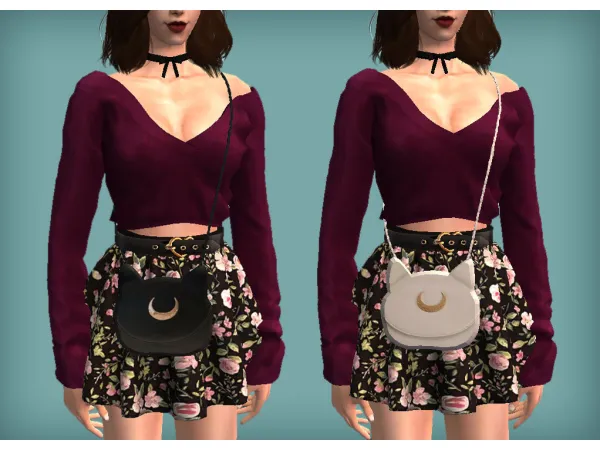 Zauma Sailor Moon Bag Accessory for - The Sims 2 Custom Content
