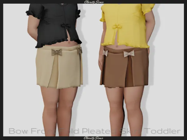 Alpha Pleated Skirt Toddler - The Sims 4 Custom Content