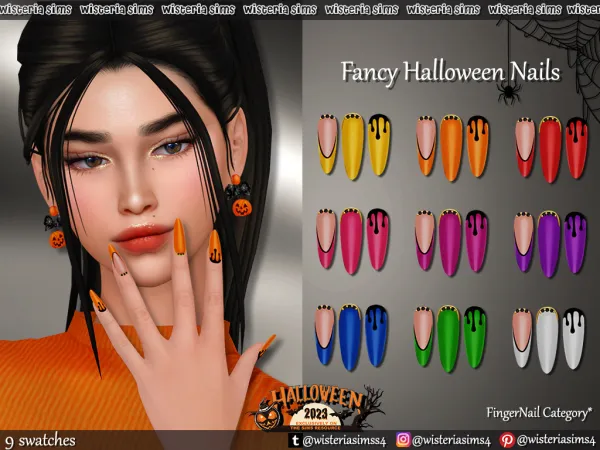 Alpha Halloween Inspo Nails - The Sims 4 Custom Content