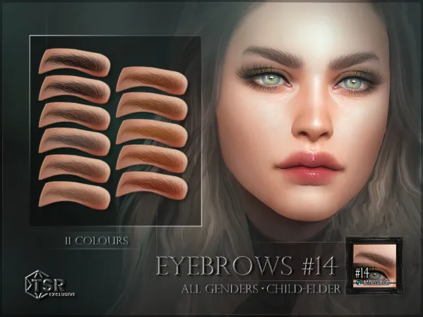 Alpha Eyebrows 14 ( ) by simsfinds - The Sims 4 Custom Content