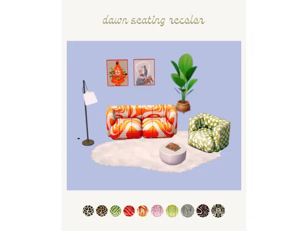 dawn seating recolors - The Sims 2 Custom Content