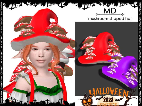 Maxis Match Mushroom shaped set for halloween CHILD - The Sims 4 Custom Content