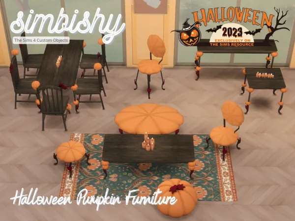 Mix Halloween Pumpkin Furniture - The Sims 4 Custom Content