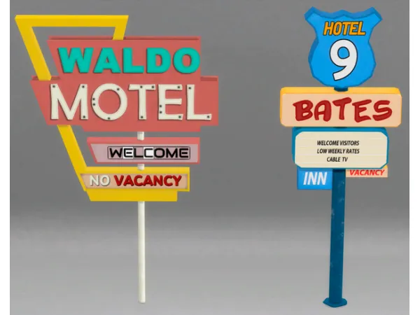 Mix Bonus signs hotel - The Sims 4 Custom Content