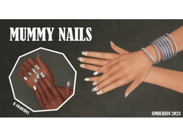 Mix Mummy Nails - The Sims 4 Custom Content
