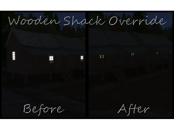 Maxis Match Wooden Shack Override - The Sims 4 Custom Content