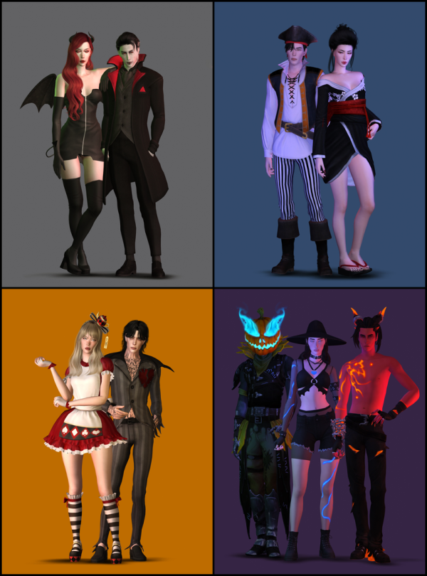 Alpha HALLOWEEN SET 2 by simsfinds - The Sims 4 Custom Content