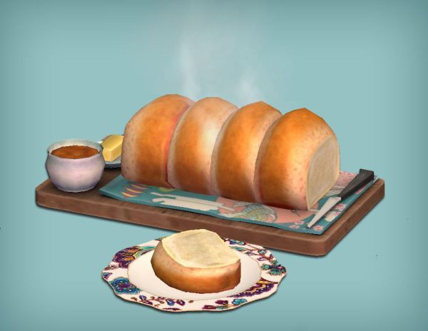 Hokkaido Milk Bread Food for by simsfinds - The Sims 2 Custom Content