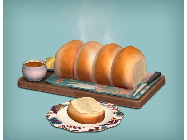 Hokkaido Milk Bread Food for - The Sims 2 Custom Content