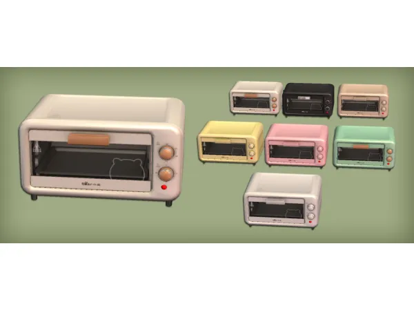 Bear Mini Oven and Induction Cooktop for - The Sims 2 Custom Content